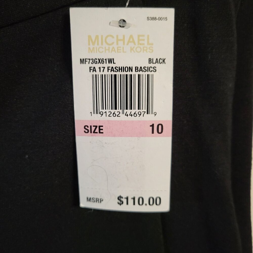 NWT MICHAEL KORS BLACK TROUSER PANTS SZ 10 - Picture 7 of 7